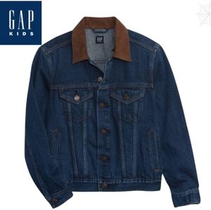 GAP Blue and Brown Jean Jacket Classic Design